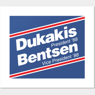 Dukakis Bentsen 88 Presidential Campaign vintage 1988 president democrat Posters and Art